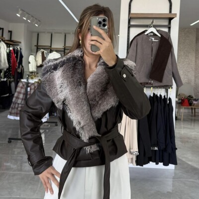 KÜRKLÜ CEKET KAHVERENGİ