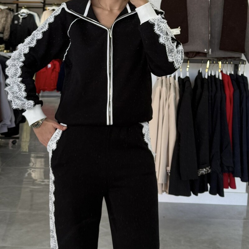 DANTEL ŞERİTLİ EŞOFMAN TAKIMI