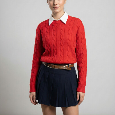 ÖRGÜ DETAYLI KAZAK