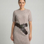 AÇIK KAHVE TRİKO ELBİSE