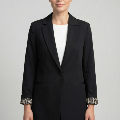 LEOPAR DETAYLI BLAZER CEKET