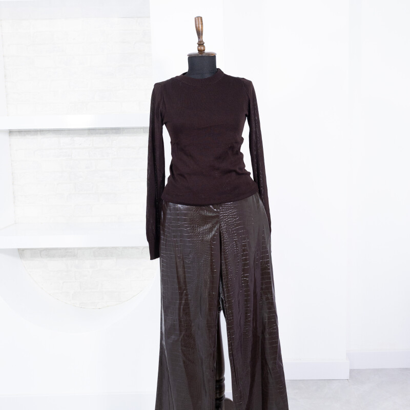 DERİ KROKODİL PANTOLON