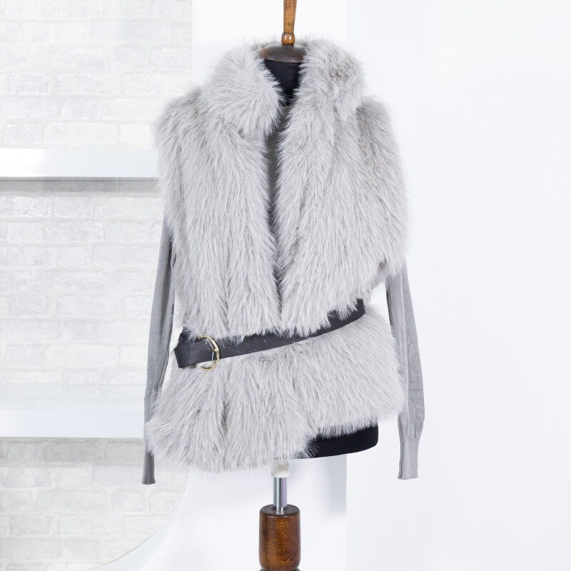 KEMERLİ KÜRK YELEK