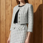 DÜĞMELİ TÜVİT ETEK KREM SİYAH