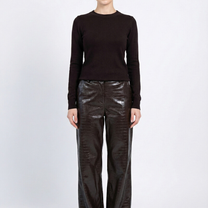 DERİ KROKODİL PANTOLON